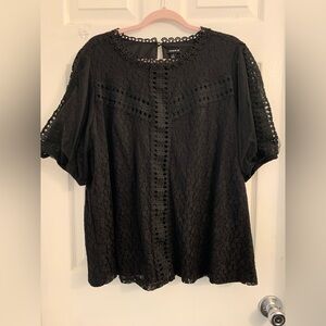 Torrid Women’s plus Black Blouse. Beautiful! Excellent price! Size 1X  $10
